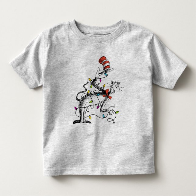 Dr Seuss | Grinch | Katt i hektar T-shirt (Framsida)