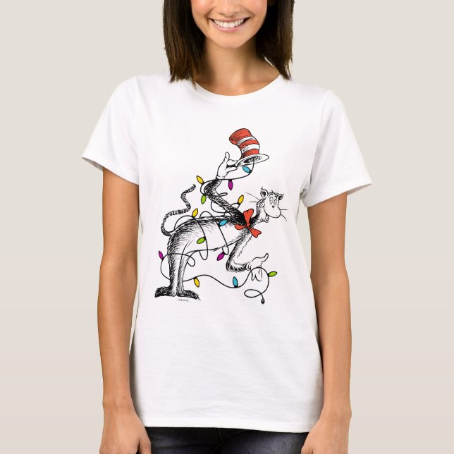 Dr Seuss | Grinch | Katt i hektar Tee Shirt (Framsida)