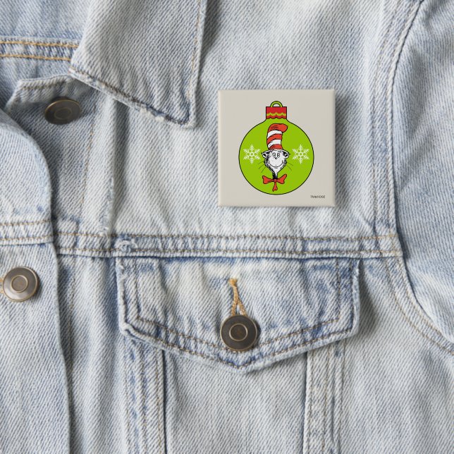 Dr. Seuss | Grinch | Katten i hatten-ornament Knapp (In Situ)