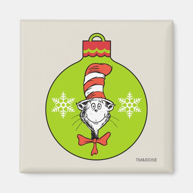 Dr. Seuss | Grinch | Katten i hatten-ornament Magnet (Framsidan)