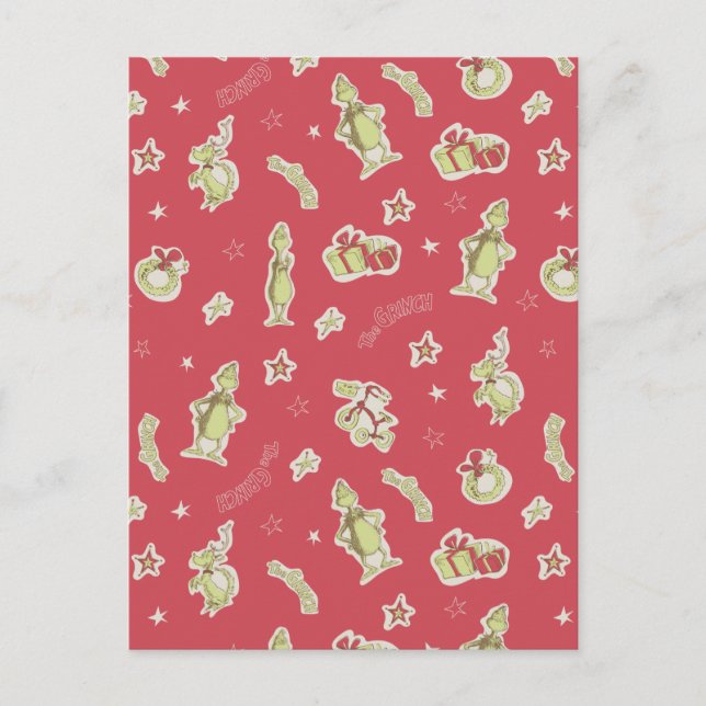 Dr Seuss | Grinch | Klassisk Katt i Ha Helg Vykort (Framsida)