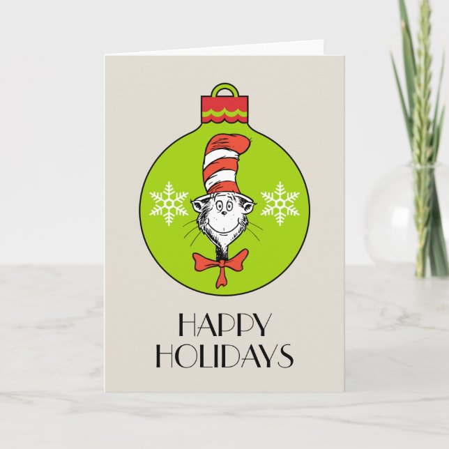 Dr. Seuss | Grinch | Klassiska Katten i hatten Helgkort (Framsida)