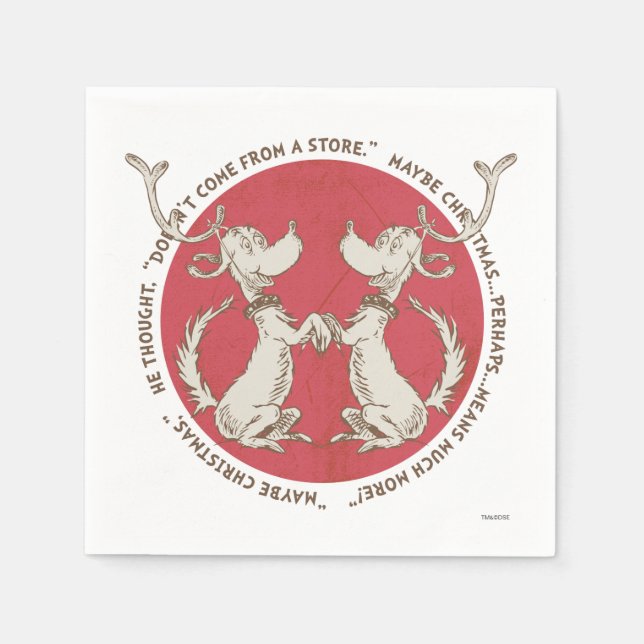 Dr Seuss | Grinch | Max - Juloffert Pappersservett (Framsidan)