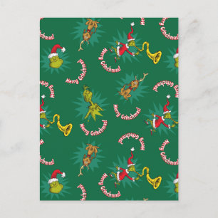 Dr Seuss   Grinch   Merry Grinchmas Mönster Helg Vykort