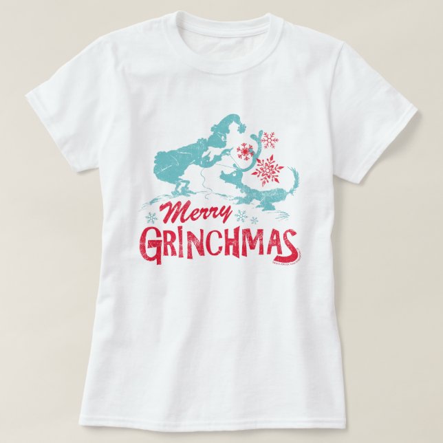 Dr Seuss | Grinch - Merry Grinchmas T Shirt (Design framsida)