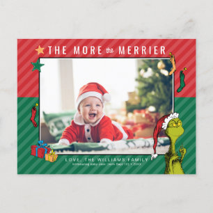 Dr. Seuss Grinch Ny Bebis Foto Högtid Helg Vykort