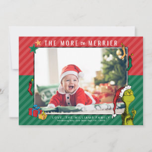 Dr. Seuss Grinch Ny Bebis Jul Foto Högtid Julkort