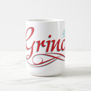 Dr Seuss Grinch - Red och Blue Script Kaffemugg