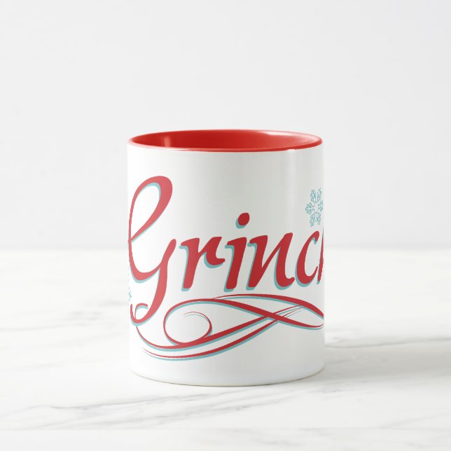 Dr Seuss | Grinch - Red och Blue Script Mugg (Center)
