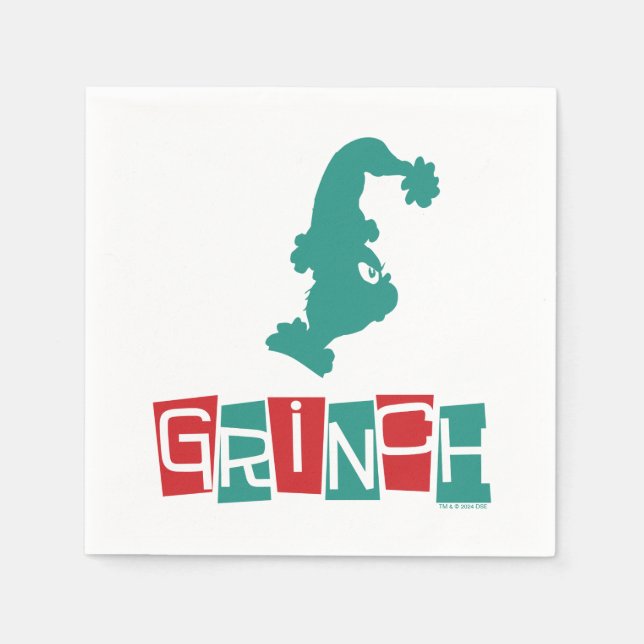 Dr. Seuss | Grinch - Röd & Grön Pappersservett (Framsidan)
