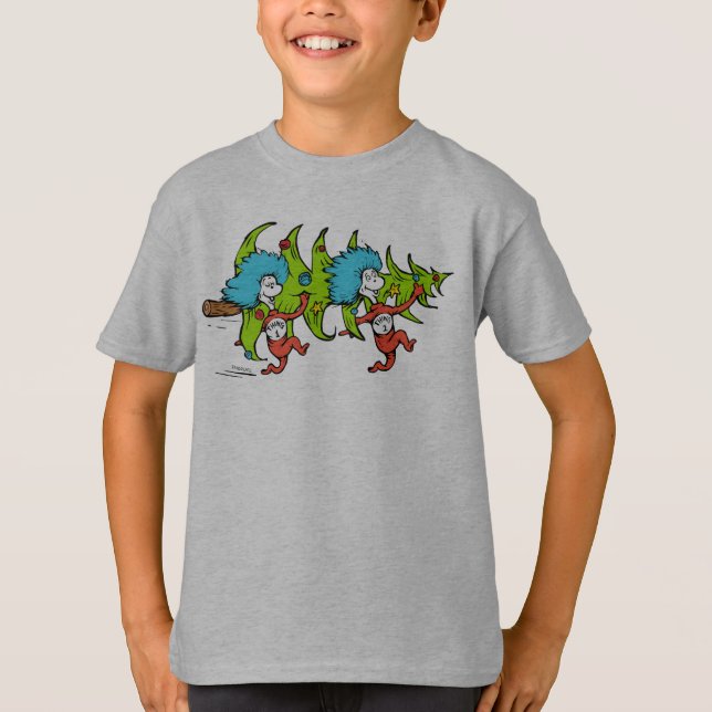 Dr. Seuss | Grinch | Sak 1 Sak Jul Tee Shirt (Framsida)