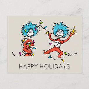 Dr. Seuss Grinch Sak ett Sak två Dansar Helg Vykort