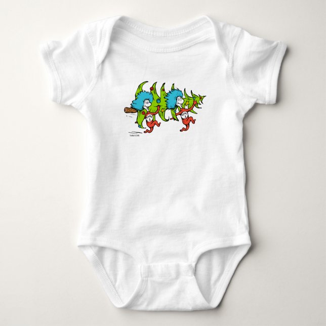 Dr Seuss | Grinch | Sak One Sak jul T Shirt (Framsida)