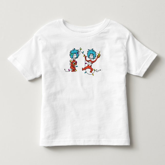 Dr. Seuss | Grinch | Saker En Saker Två Dansar T-shirt (Framsida)