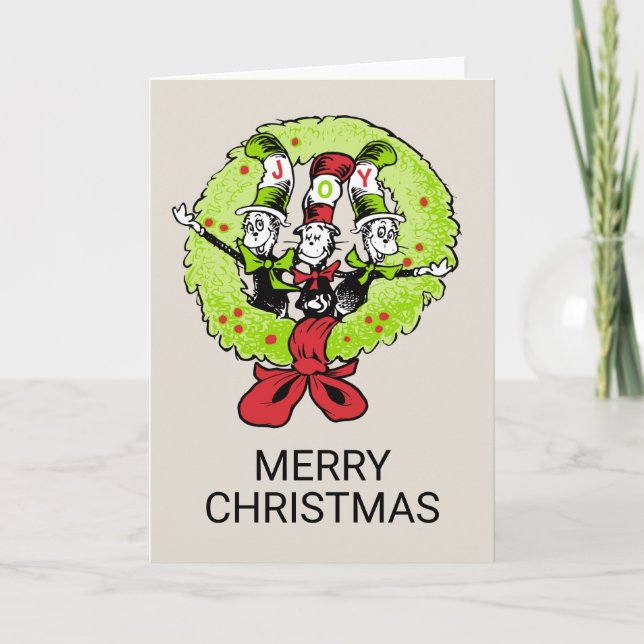 Dr Seuss | Grinch | Vem ville jul Joy Helgkort (Framsida)