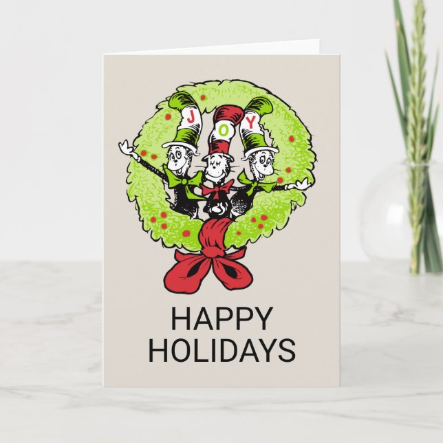 Dr Seuss | Grinch | Vem ville jul Joy Helgkort (Framsida)