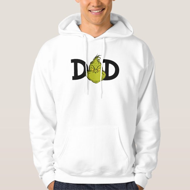 Dr. Seuss | Grinch Vinter Födelsedag Pappa Hoodie (Framsida)