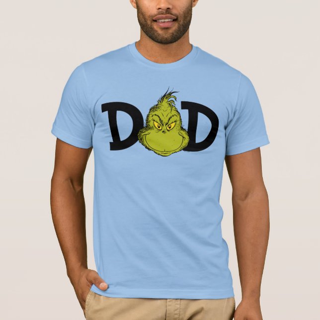 Dr. Seuss | Grinch Vinter Födelsedag Pappa T Shirt (Framsida)