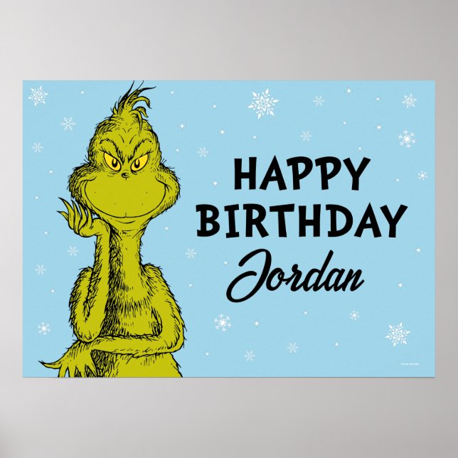 Dr. Seuss | Grinch Vinter Födelsedag Poster (Framsidan)