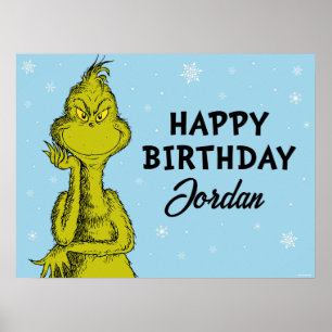 Dr. Seuss   Grinch Vinter Födelsedag Poster