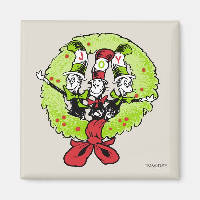 Dr Seuss | Grinch | Who-ville julglädje Magnet (Framsidan)