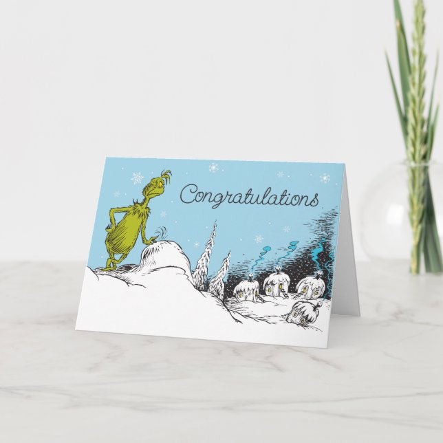 Dr Seuss | Grinch Winter Baby Grattiss Kort (Framsida)
