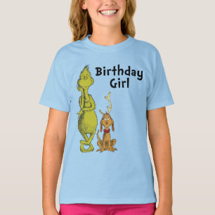 Dr Seuss   Grinch Winter Birthday Girl T Shirt