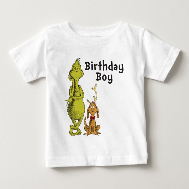 Dr Seuss | Grinch Winter Birthday T Shirt (Framsida)