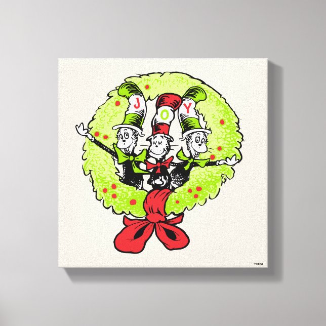 Dr Seuss | Grinchen | Who-ville Julglädje Canvastryck (Framsida)