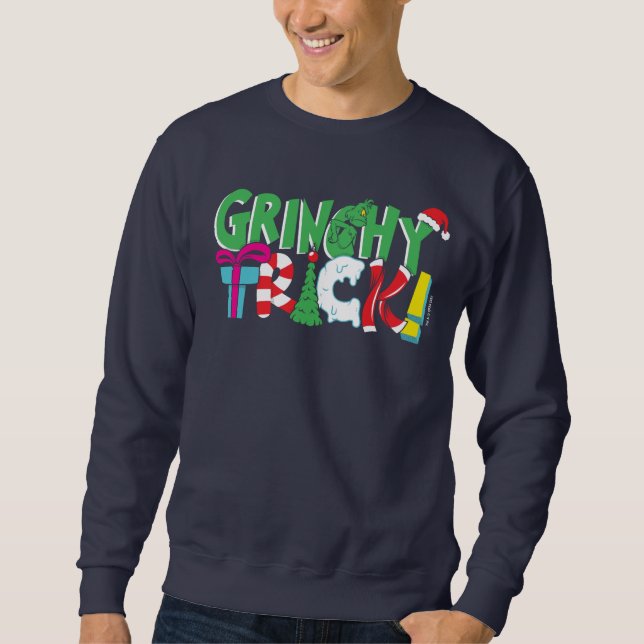 Dr. Seuss | Grinchy Trick blir Lång Ärmad Tröja (Framsida)
