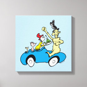 Dr. Seuss Gröna ägg och skinka Karaktärer i bil Canvastryck