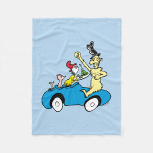 Dr. Seuss Gröna ägg och skinka Karaktärer i bil Fleecefilt