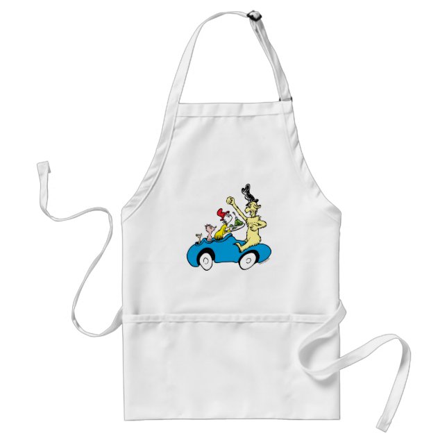 Dr. Seuss Gröna ägg och skinka Karaktärer i bil Förkläde (Framsidan)