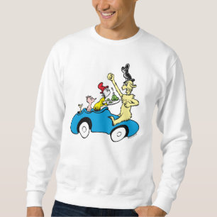 Dr. Seuss Gröna ägg och skinka Karaktärer i bil Lång Ärmad Tröja