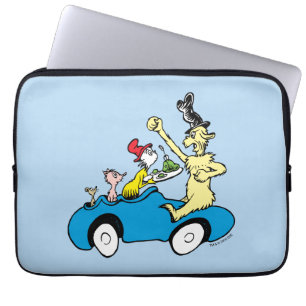 Dr. Seuss Gröna ägg och skinka Karaktärer i bil Laptop Fodral