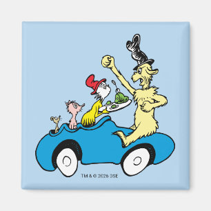 Dr. Seuss Gröna ägg och skinka Karaktärer i bil Magnet