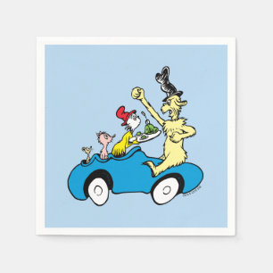 Dr. Seuss Gröna ägg och skinka Karaktärer i bil Pappersservett