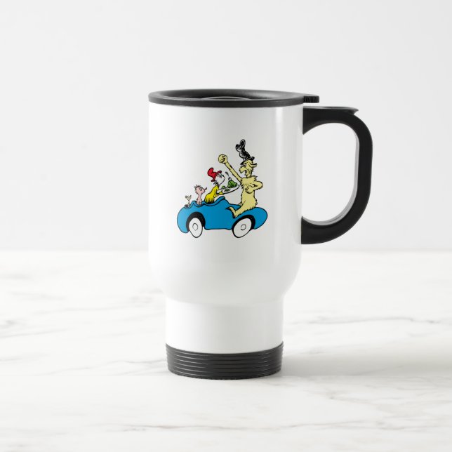 Dr. Seuss Gröna ägg och skinka Karaktärer i bil Resemugg (Höger)