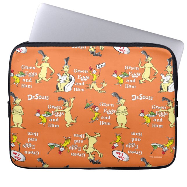 Dr. Seuss Gröna ägg och skinka Karaktärs mönster Laptop Fodral (Framsidan)