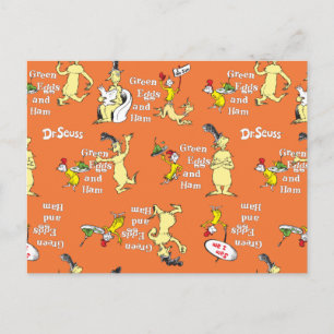Dr. Seuss Gröna ägg och skinka Karaktärs mönster Vykort