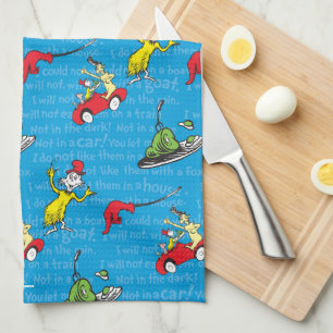 Dr. Seuss Gröna Ägg Och Skinka Sagoboksmönster Kökshandduk