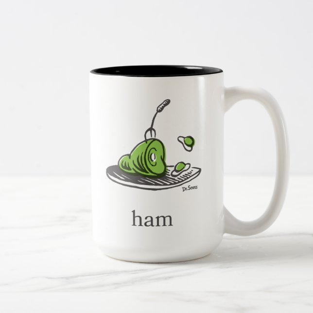 Dr. Seuss | Gröna ägg och skinka Två-Tonad Mugg (Höger)