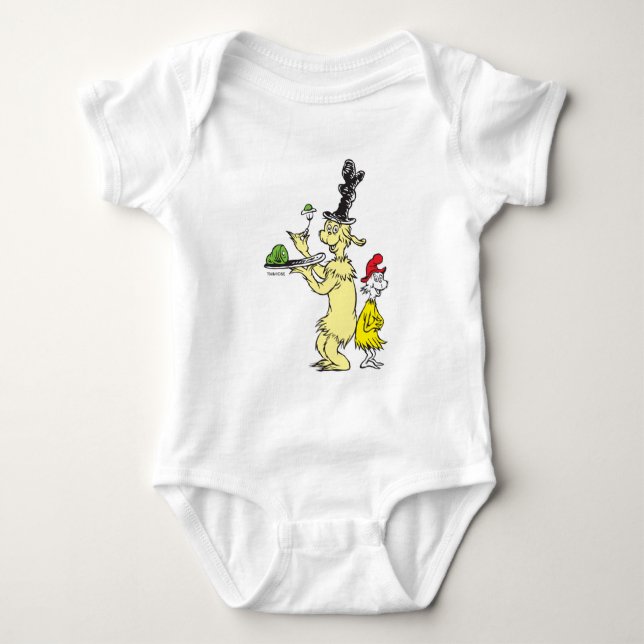 Dr. Seuss | Gröna ägg och skinka | Vän & Sam-I-Am T Shirt (Framsida)