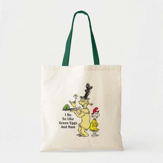 Dr. Seuss | Gröna ägg och skinka | Vän & Sam-I-Am Tygkasse (Framsidan)