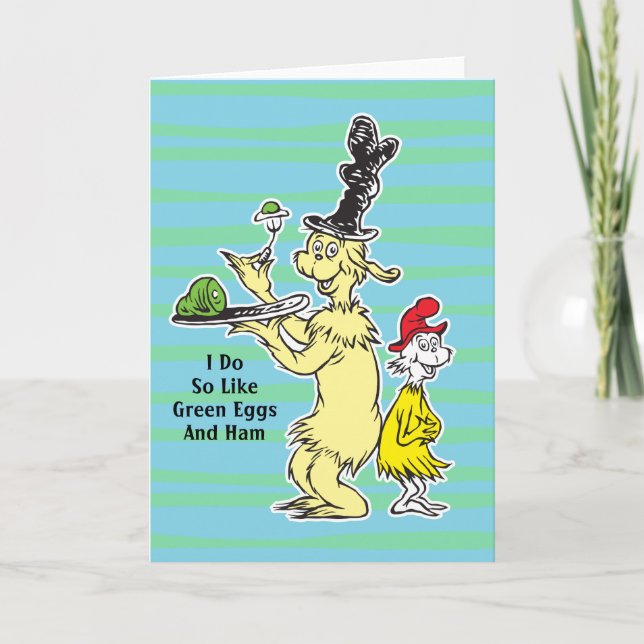 Dr. Seuss | Gröna ägg och skinka | Vännen & Sam-I- Kort (Framsida)