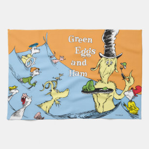 Dr. Seuss Gröna ägg och skinka Vattenscen Kökshandduk