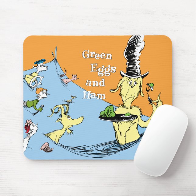 Dr. Seuss Gröna ägg och skinka Vattenscen Musmatta (Med mus)