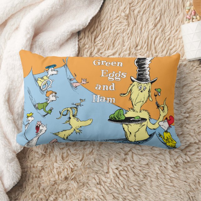 Dr. Seuss Gröna ägg & Skinka Vattenscen Lumbarkudde (Filt)