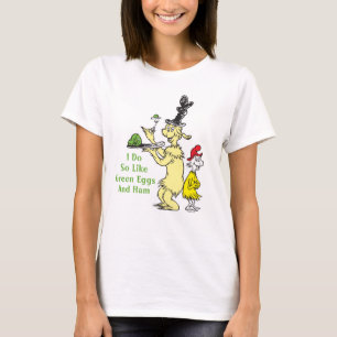 Dr Seuss Grönt Ägg och ham Vännen & Sam-I-am T Shirt