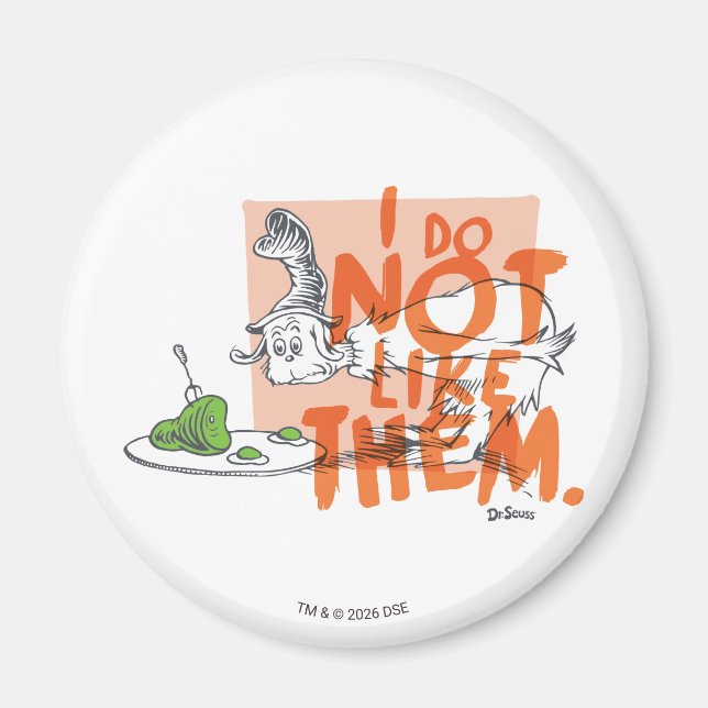Dr. Seuss Guy-Am-I "Jag gillar dem inte" Magnet (Framsidan)
